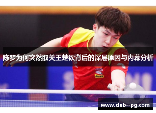 陈梦为何突然取关王楚钦背后的深层原因与内幕分析